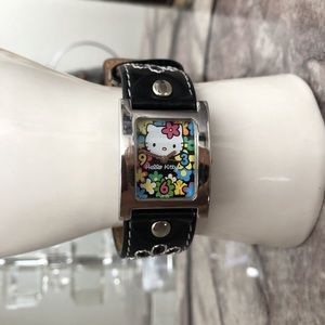Hello Kitty leather flower watch
